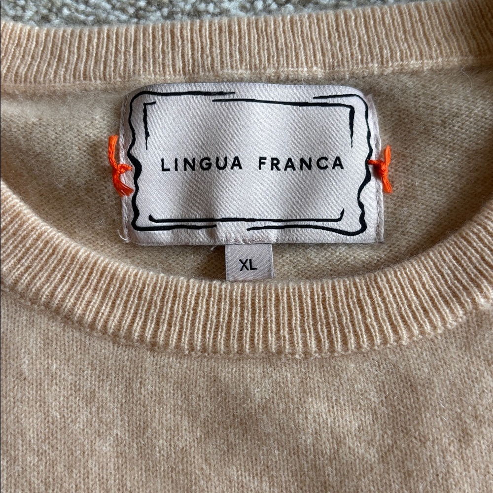Lingua Franca Ciao Bella with Lemon Cashmere Sweater - Picture 2 of 4